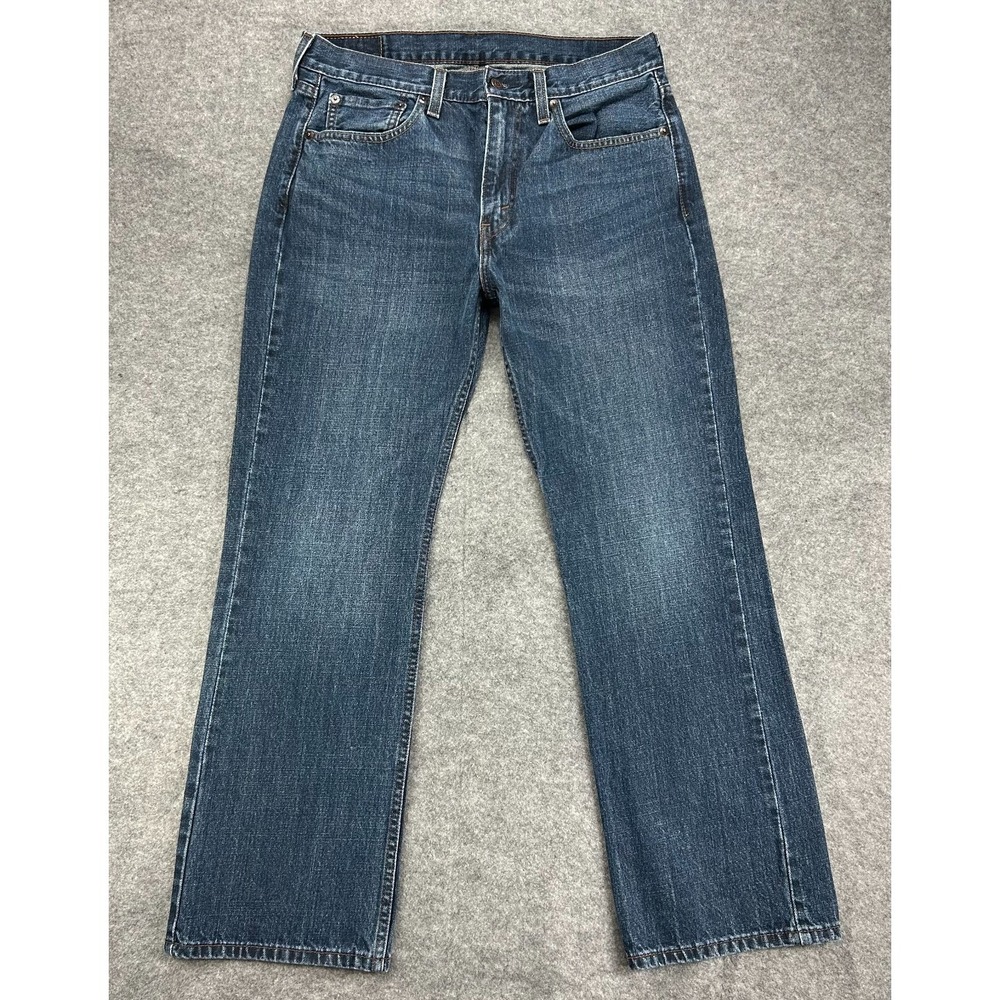 Levi's 527 Bootcut Leg Jeans Mens W33 L30 Blue Denim Whisker Mid Rise 5-Pocket